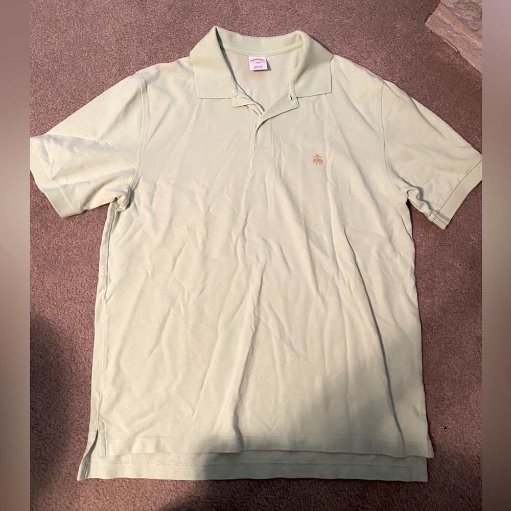 Brooks Brothers mens light green polo